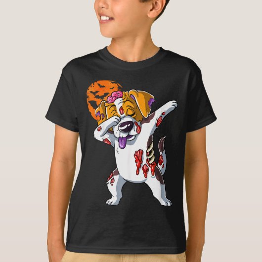 Zombie Halloween Hond T-shirt (Voorkant)