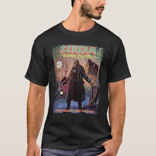 Zombie Halloween Horror  stripboek Retro F T-shirt (Voorkant)