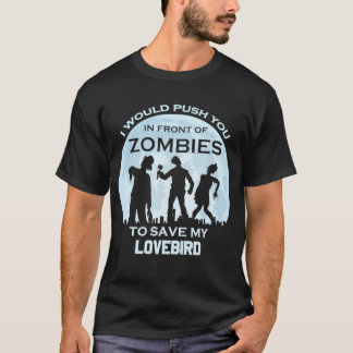 Zombie Halloween huisdier dwergpapegaai T-shirt