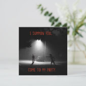 ZOMBIE HALLOWEEN INVITATIE DOOR KAART (Staand voorkant)