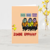 Zombie Halloween Kaart (Gele Bloem)