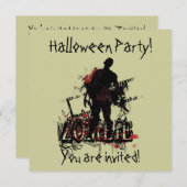 Zombie Halloween Kaart (Voorkant / Achterkant)