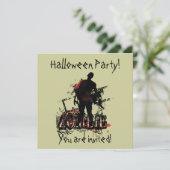 Zombie Halloween Kaart (Staand voorkant)
