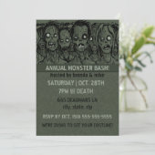 Zombie Halloween Kaart (Staand voorkant)