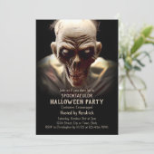 Zombie Halloween Kostuum Party Kaart (Staand voorkant)