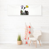 Zombie Halloween Land 2.5x8 Vinyl Banner (Insitu)