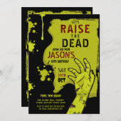 Zombie Halloween Party Apocalypse Graveyard Hand Kaart (Voorkant / Achterkant)