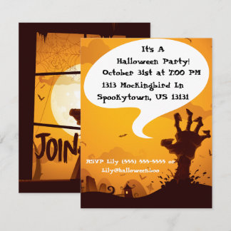 Zombie Halloween Party Kaart