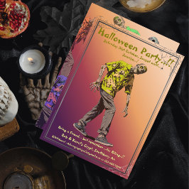 Zombie Halloween Party Kaart