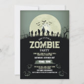 Zombie Halloween Party Kostuum Horror Kaart (Voorkant)