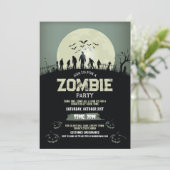 Zombie Halloween Party Kostuum Horror Kaart (Staand voorkant)