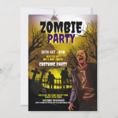 Zombie Halloween Party Kostuum Horror Kaart (Voorkant)