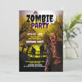 Zombie Halloween Party Kostuum Horror Kaart (Staand voorkant)