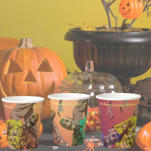 Zombie Halloween Party Paper Cups