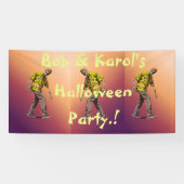 Zombie Halloween Party Spandoek (Horizontaal)