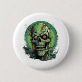 zombie Halloween Ronde Button 5,7 Cm (Voorkant)