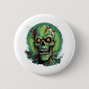 zombie Halloween Ronde Button 5,7 Cm