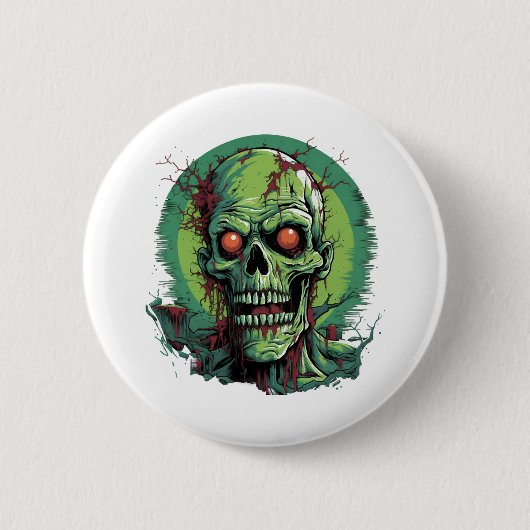 zombie Halloween Ronde Button 5,7 Cm (Voorkant)