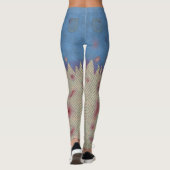 Zombie Halloween Scars Stitches Funny Costume Leggings (Achterkant)