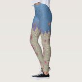 Zombie Halloween Scars Stitches Funny Costume Leggings (Links)