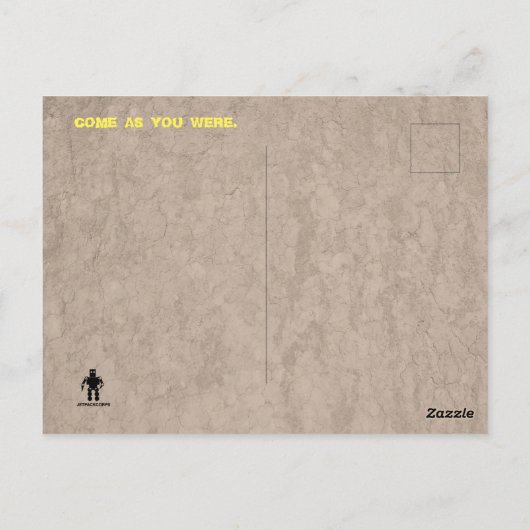 ZOMBIE HALLOWEEN-uitnodiging Briefkaart (Achterkant)