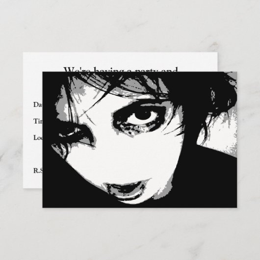 zombie halloween-uitnodiging kaart (Voorkant / Achterkant)