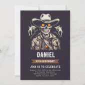 Zombie Halloween Westerne Verjaardagsuitnodiging Kaart (Voorkant)