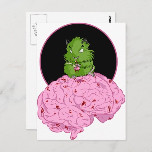 Zombie Hamster Briefkaart (Voorkant / Achterkant)