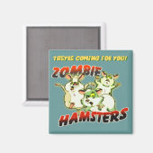 ZOMBIE HAMSTERS MAGNEET (Voorkant / Achterkant)