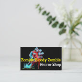 Zombie Hand Bleeding Heart Visitekaartje (Staand voorkant)
