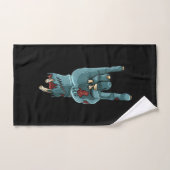 Zombie Hand Funny Halloween Rocker Rock Easy Handdoek (Handdoek)