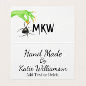 Zombie Hand gemaakt Halloween Tent Fold Visitekaar Visitekaartje (Binnenkant ongevouwen)