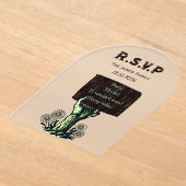 Zombie Hand Gothic Halloween Acryl Uitnodigingen (Laagn)