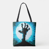 Zombie Hand in Moonlight Tote Bag (Achterkant)