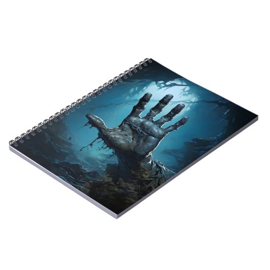 Zombie Hand komt uit Grave Enge Halloween Notitieboek (Linkerzijde)