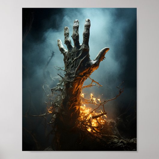 Zombie Hand komt uit Grave Enge Halloween Poster (Voorkant)