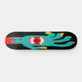 Zombie Hand met Mouth Vector Illustratie Persoonlijk Skateboard (Horizontaal)