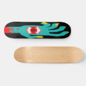 Zombie Hand met Mouth Vector Illustratie Persoonlijk Skateboard (Horizontaal)