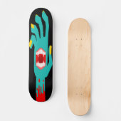 Zombie Hand met Mouth Vector Illustratie Persoonlijk Skateboard (Voorkant)