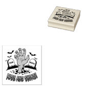 Zombie Hand Rising Halloween Design Leuk en Spooky Rubberstempel (Gestempeld)