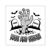 Zombie Hand Rising Halloween Design Leuk en Spooky Rubberstempel (Afrduk)