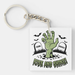 Zombie Hand Rising Halloween Design Leuk en Spooky Sleutelhanger