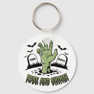 Zombie Hand Rising Halloween Design Leuk en Spooky Sleutelhanger