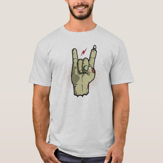 Zombie Hand - Rock is geen dood Shirt (Voorkant)