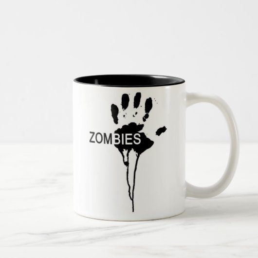Zombie Hand Tweekleurige Koffiemok (Rechts)
