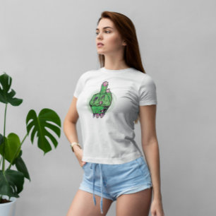 Zombie Hand vlucht uit T-shirt