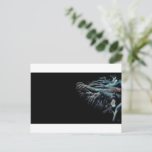 Zombie handen briefkaart (Staand voorkant)