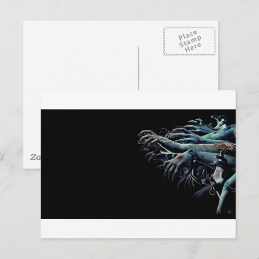 Zombie handen briefkaart (Voorkant / Achterkant)