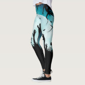 Zombie Hands All-Over Print Halloween Leggings (Links)