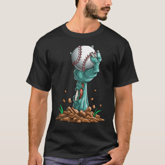 Zombie Hands Baseball Funny Halloween Horror Scary T-shirt